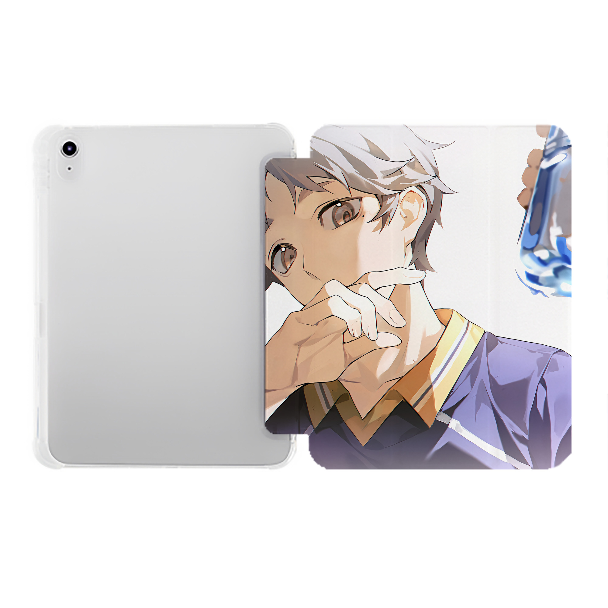 （画像用） ハイキュー!! Haikyu!! IPad ケース ペン収納付き 三つ折りスタンド PUレザー×シリコン 対応機種9.5/10.5/10.9インチ